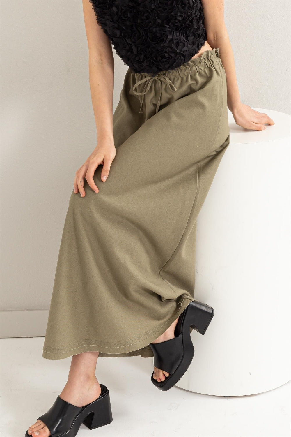 Dolce Linen Maxi Skirt