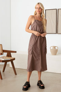 In The City Cargo Midi Dress