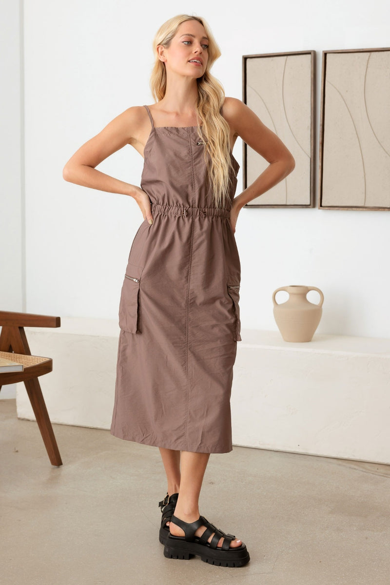 In The City Cargo Midi Dress