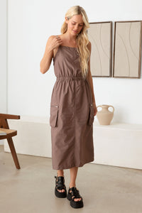 In The City Cargo Midi Dress