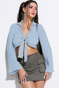 Maddy Flare Sleeve Cropped Top