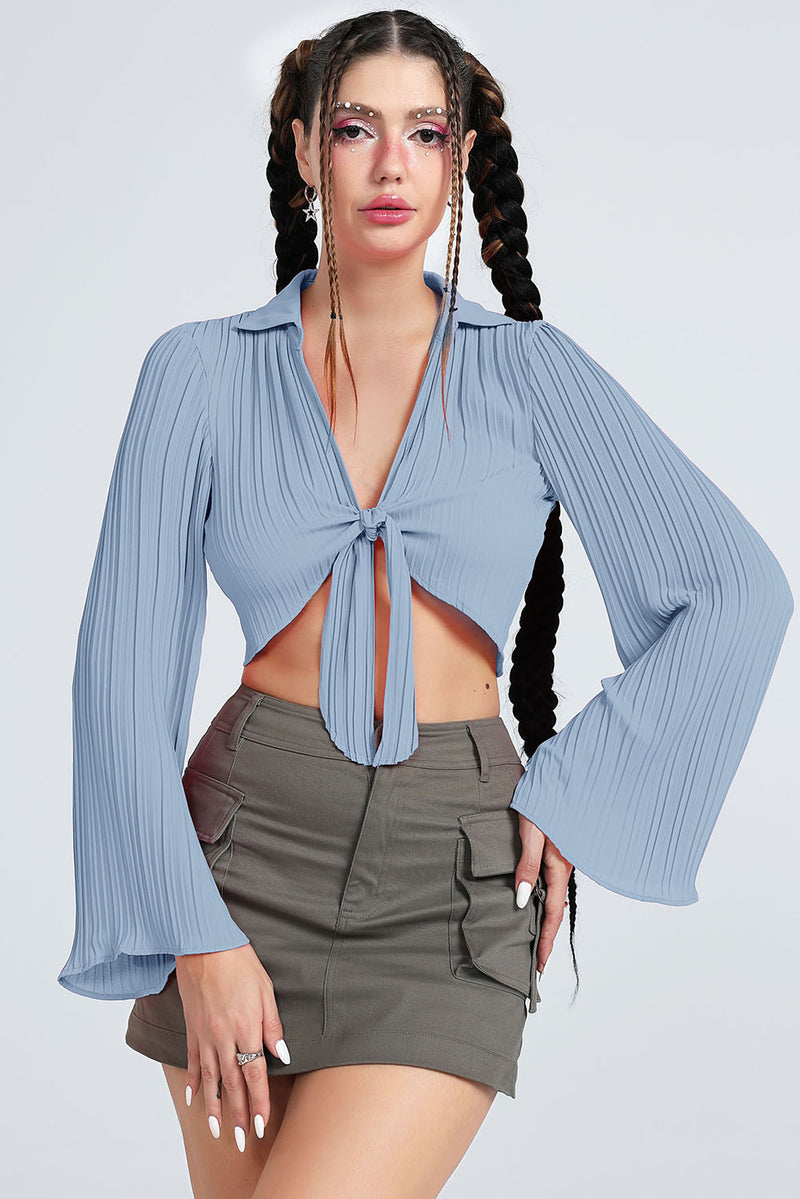 Maddy Flare Sleeve Cropped Top